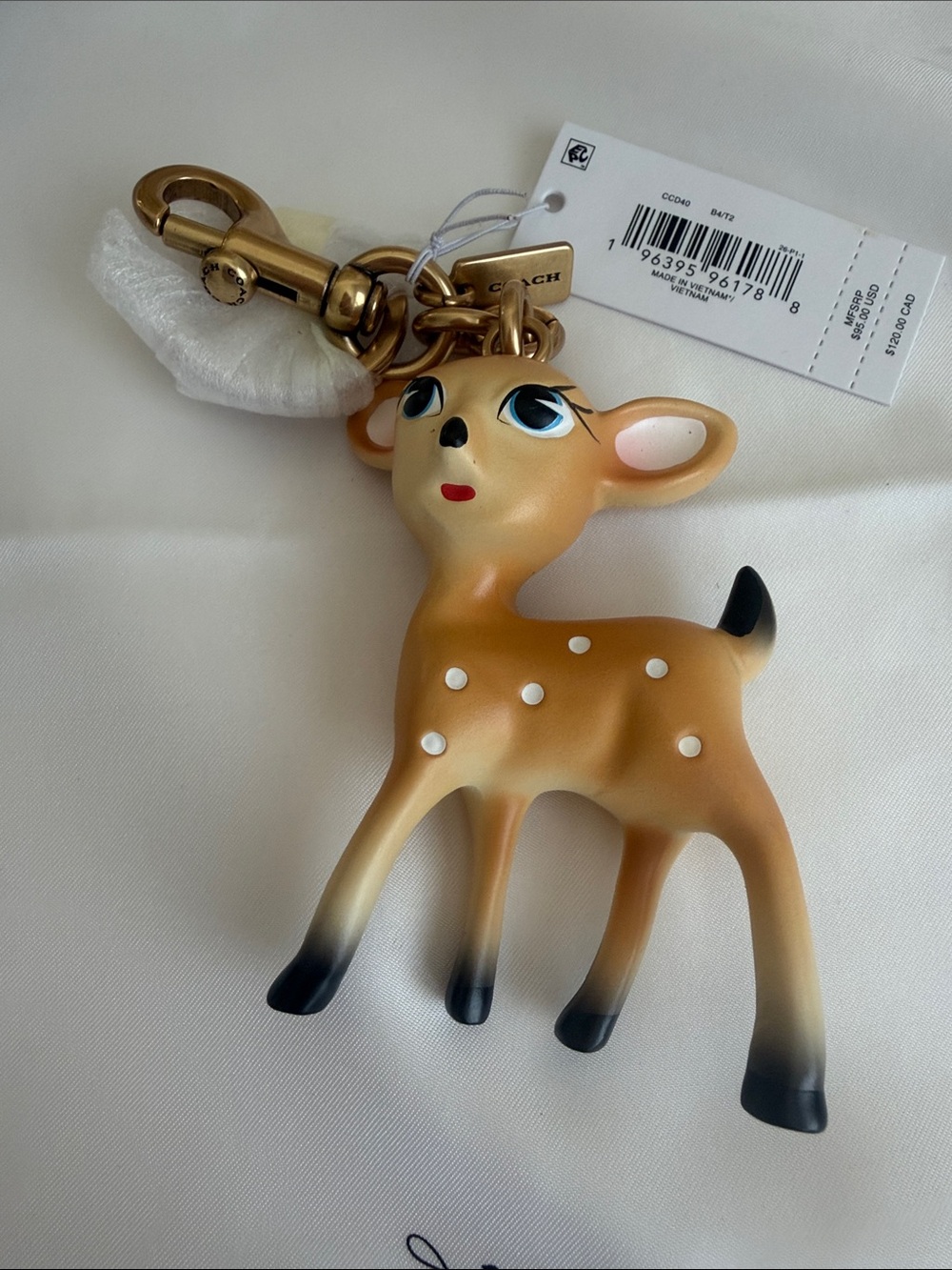 NWT Coach Outlet Deer Bag Charm—Sold Out - Picture 2 of 12